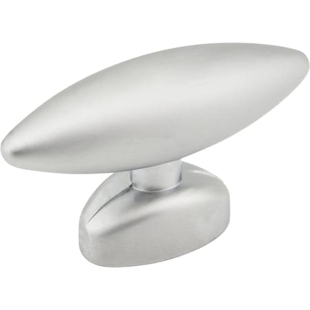 Elements 1-9/16" Overall Length Matte Silver Football Verona Cabinet "T" Knob 409222